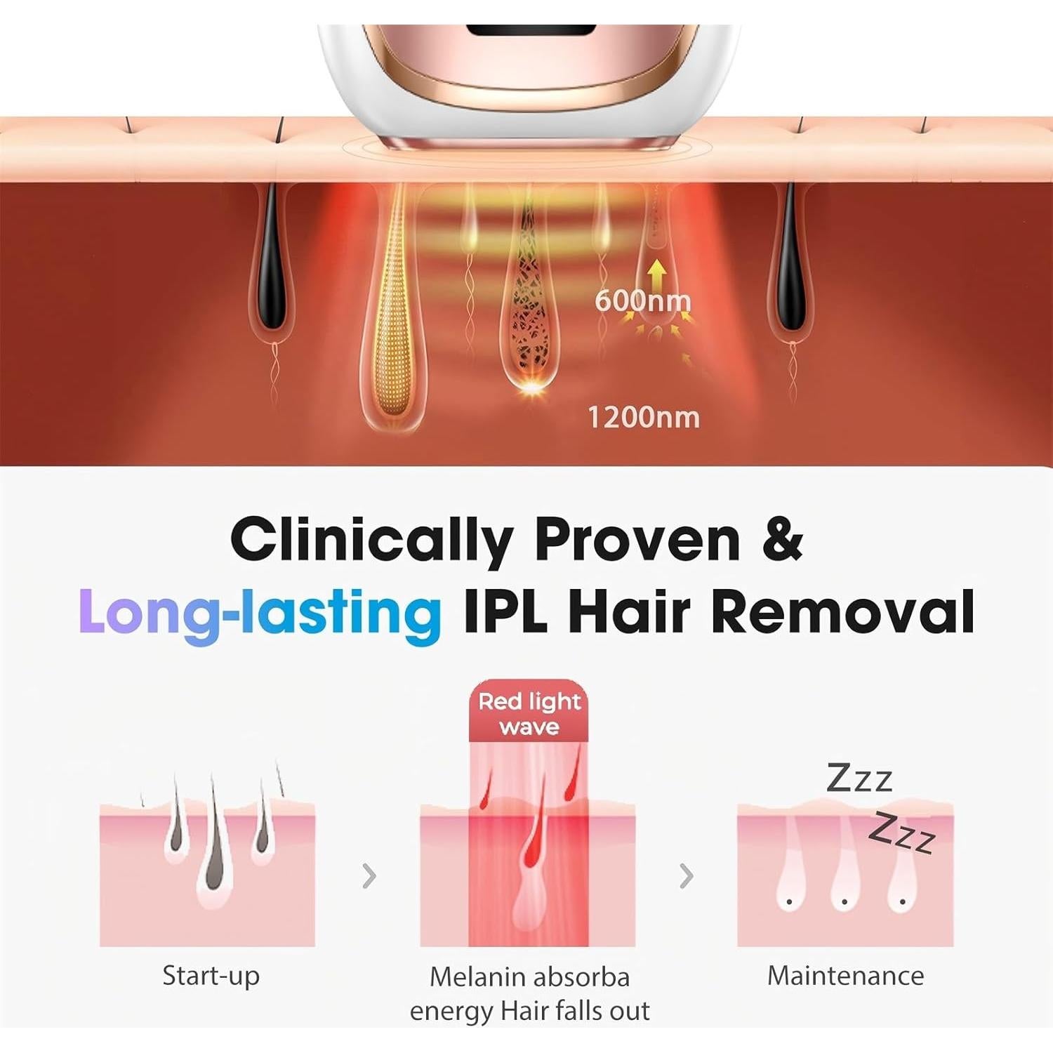 Depiladora Láser IPL Oro Rosa - Efectiva y Sin Dolor