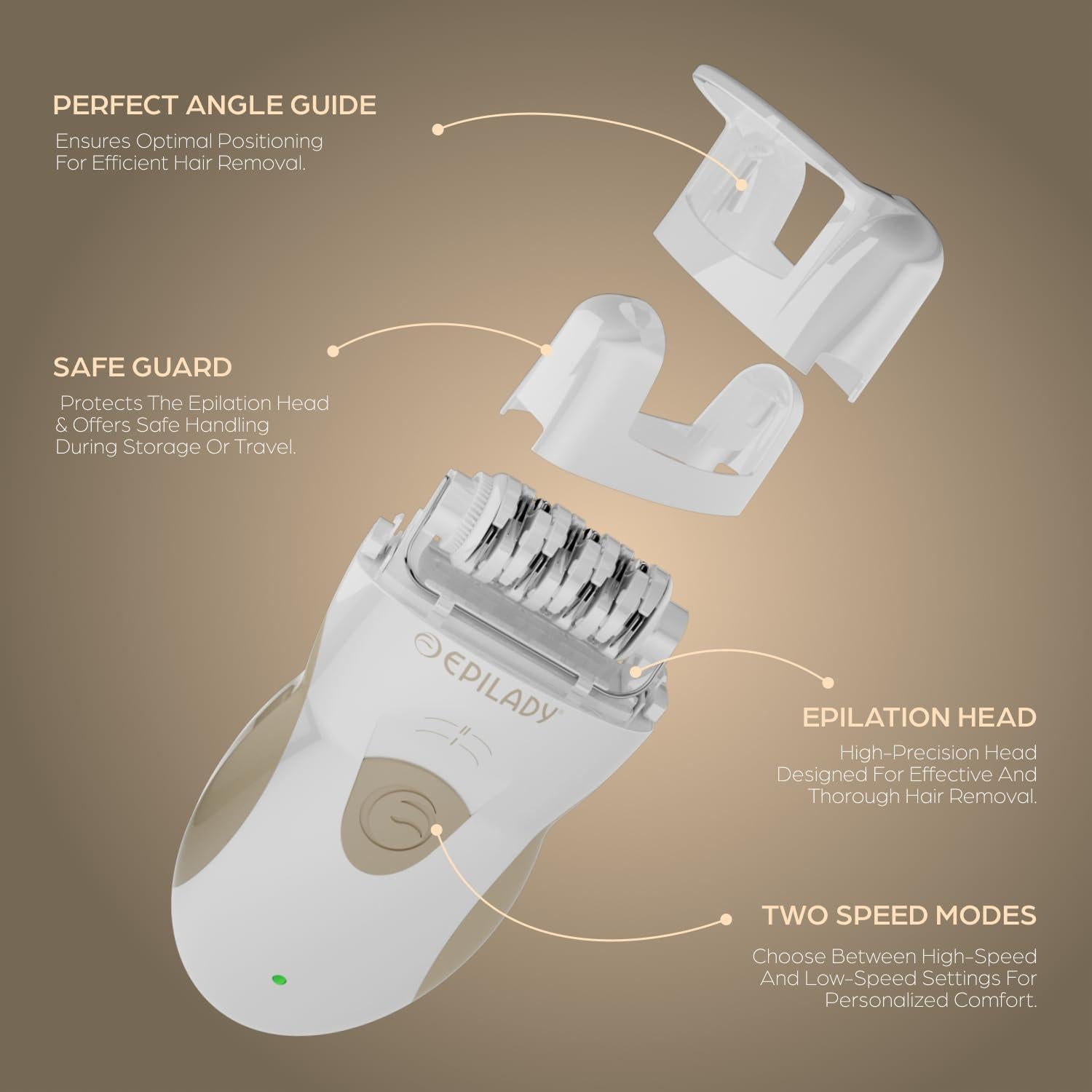 Epilady Legend 5 Depiladora Recargable 56 Pinzas Doble Velocidad