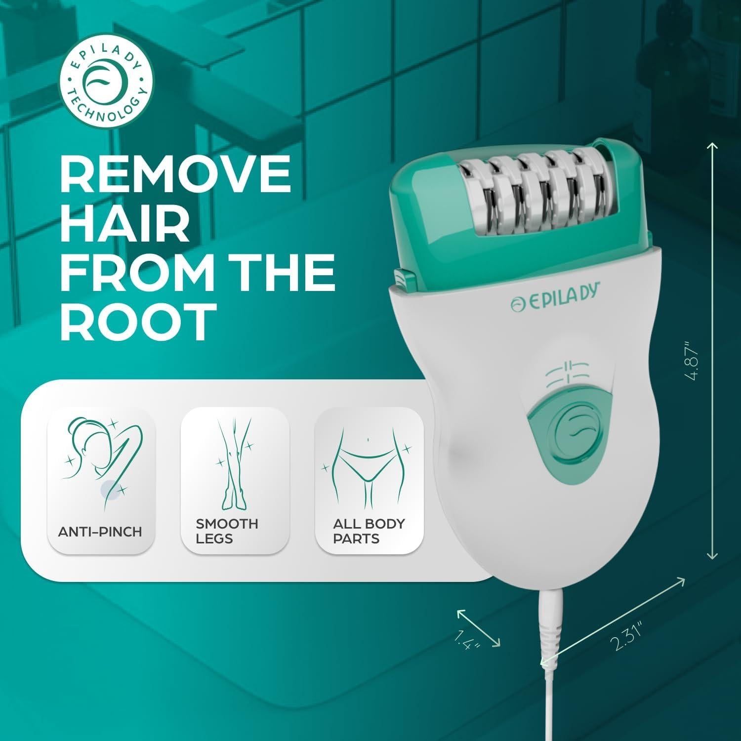Epilady Speed Epilador con Cable para Mujeres - Turquesa