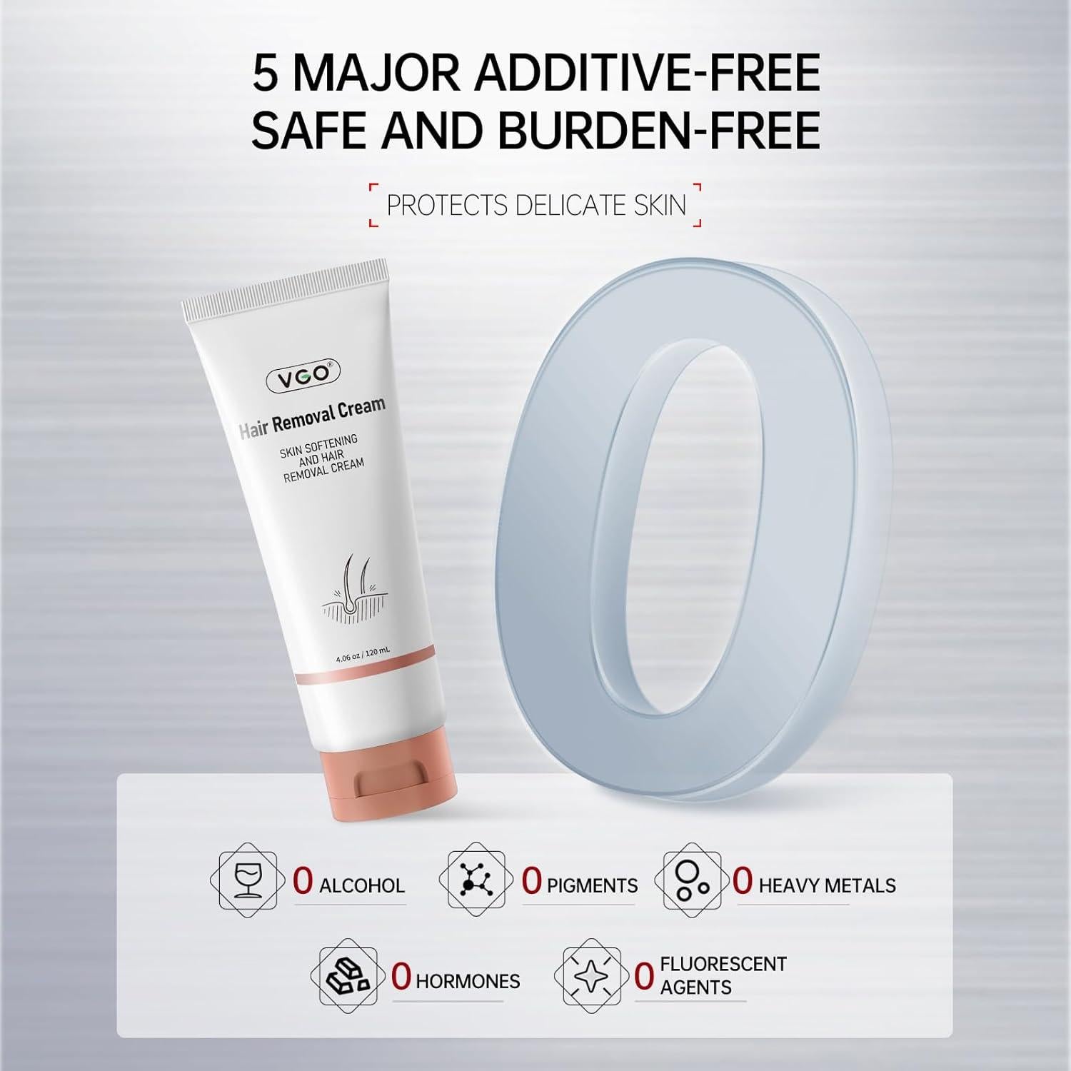 Crema Depilatoria Indolora VGO 115 g para Piel Sensible