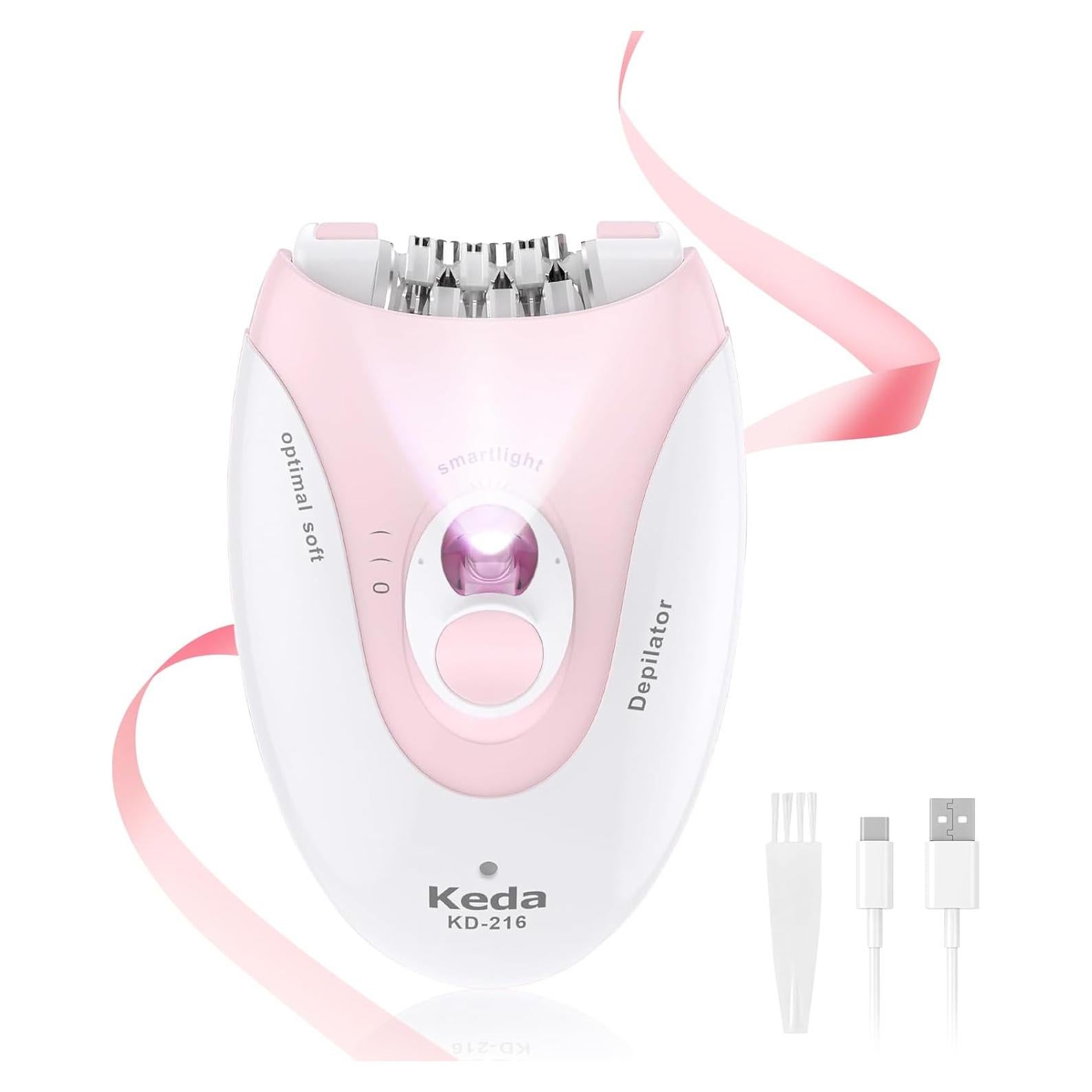 Epilador Facial Muvik Sin Cable Titanio Rosa 258g