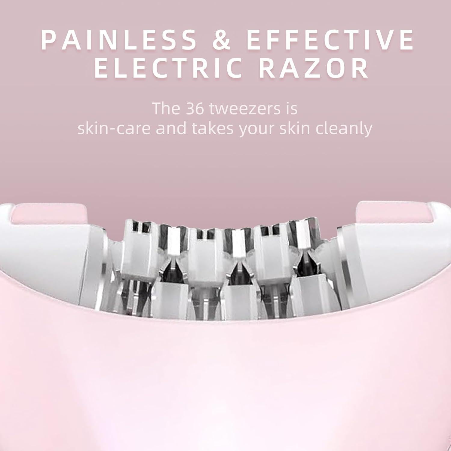 Epilador Facial Muvik Sin Cable Titanio Rosa 258g