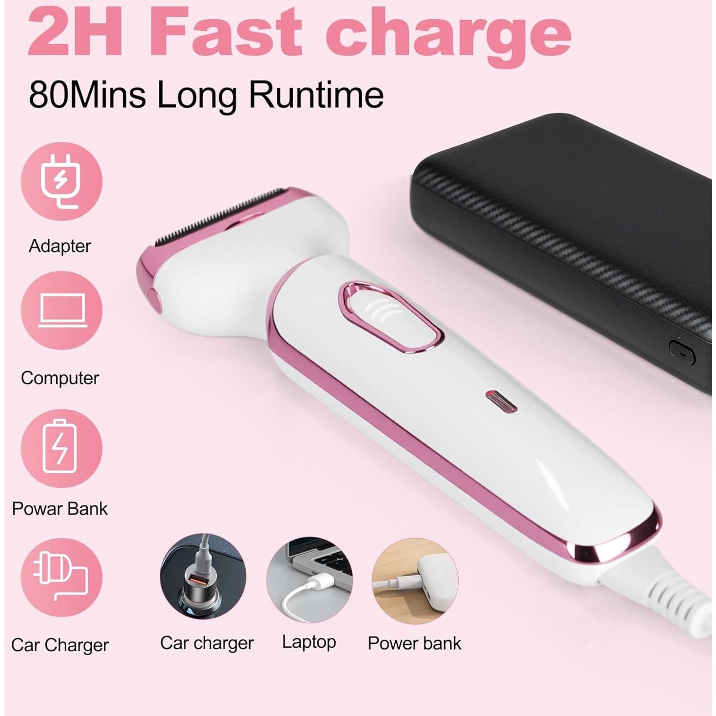 Epilador Facial 4 en 1 Gloxlite - Depilación Mujeres, Recargable