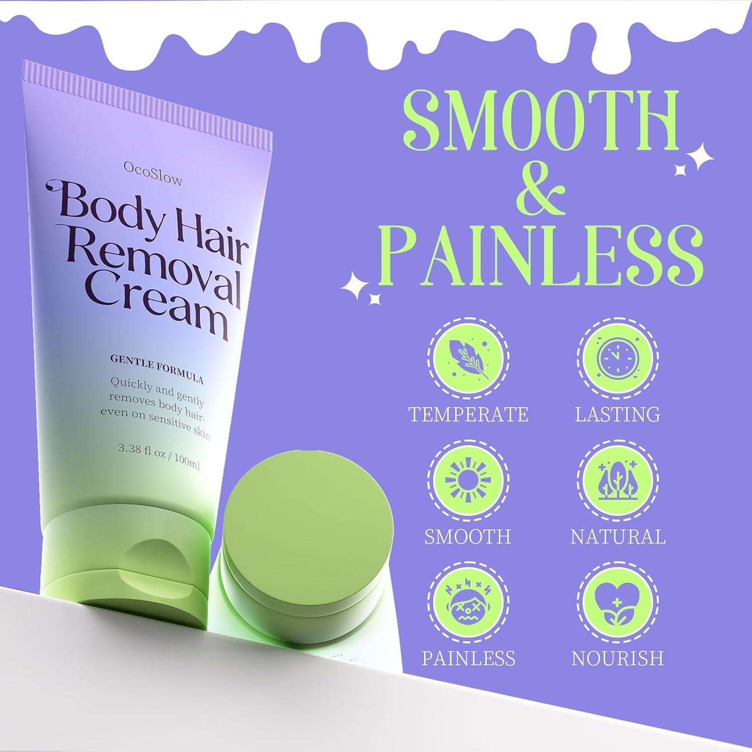 Crema Depiladora Corporal OcoSlow 156g para Piel Sensible