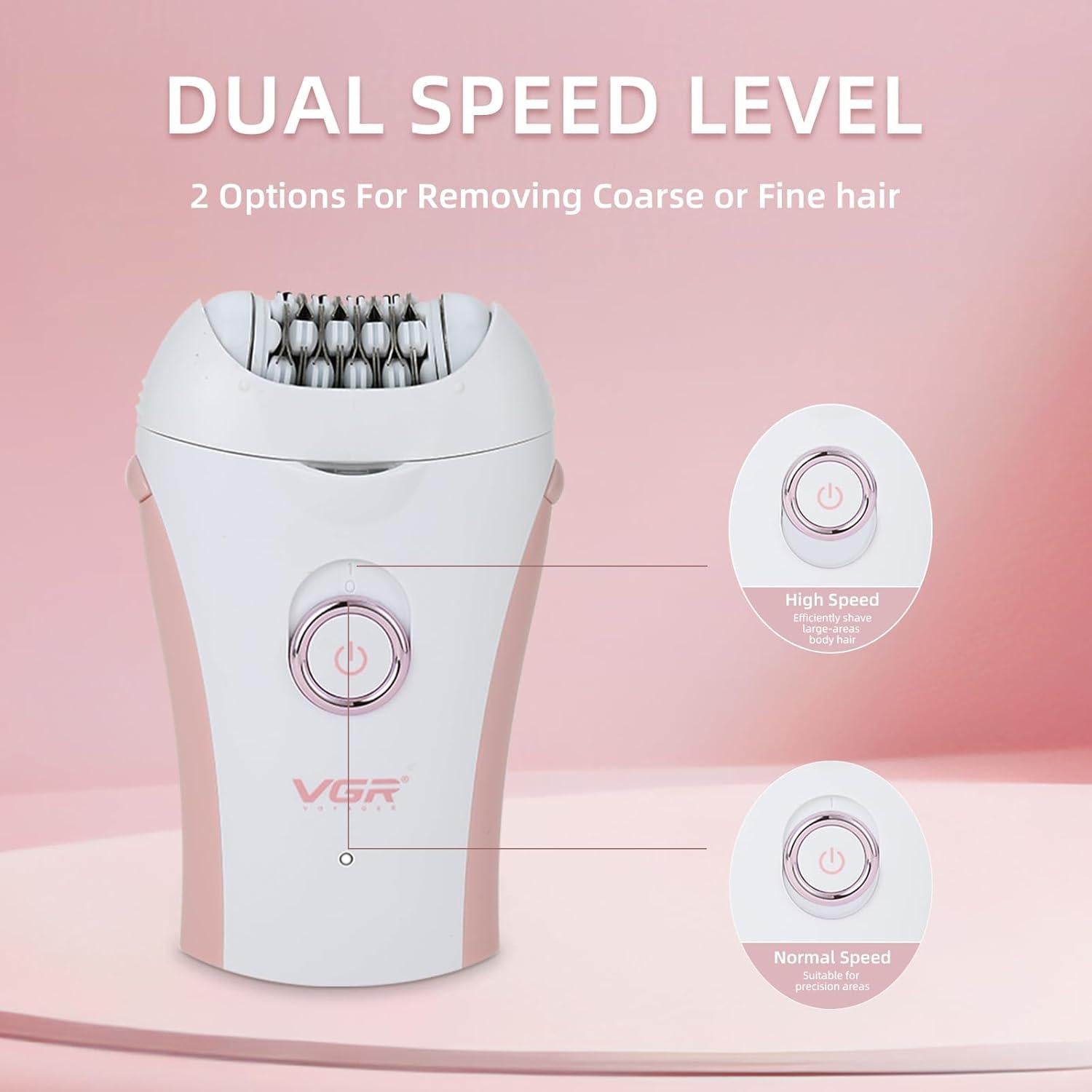 Epilador Facial Inalámbrico FabMay con Luz LED y Carga USB