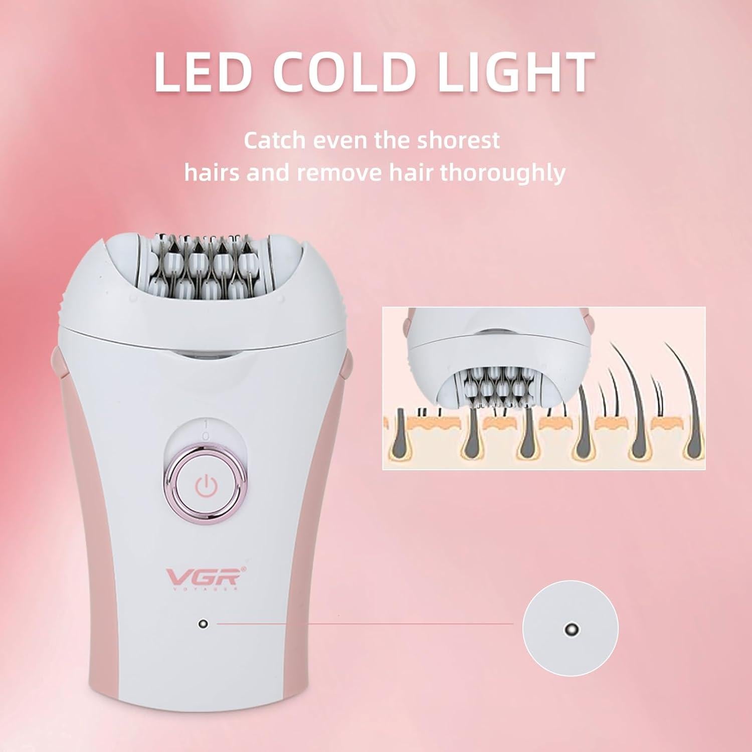 Epilador Facial Inalámbrico FabMay con Luz LED y Carga USB