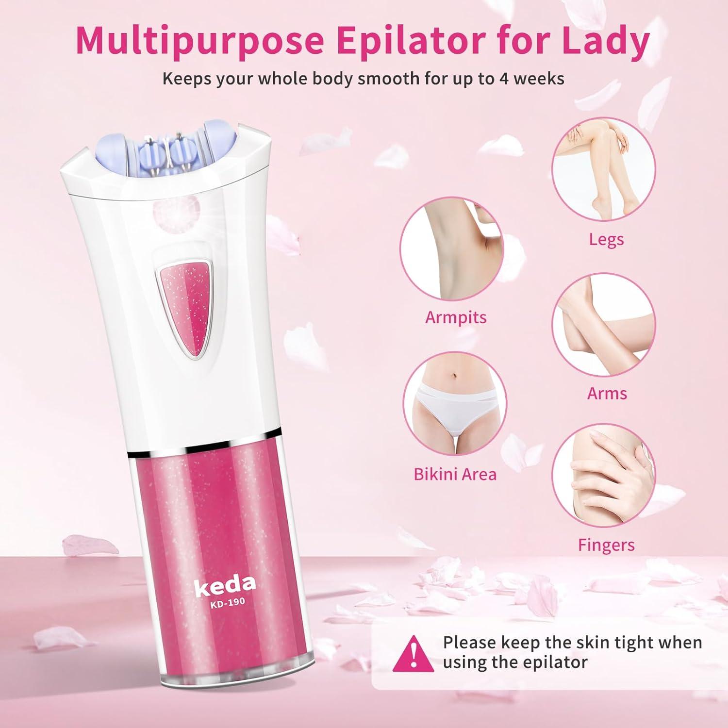 Epilador Facial Inalámbrico Glabrouse con Luz LED - 100g