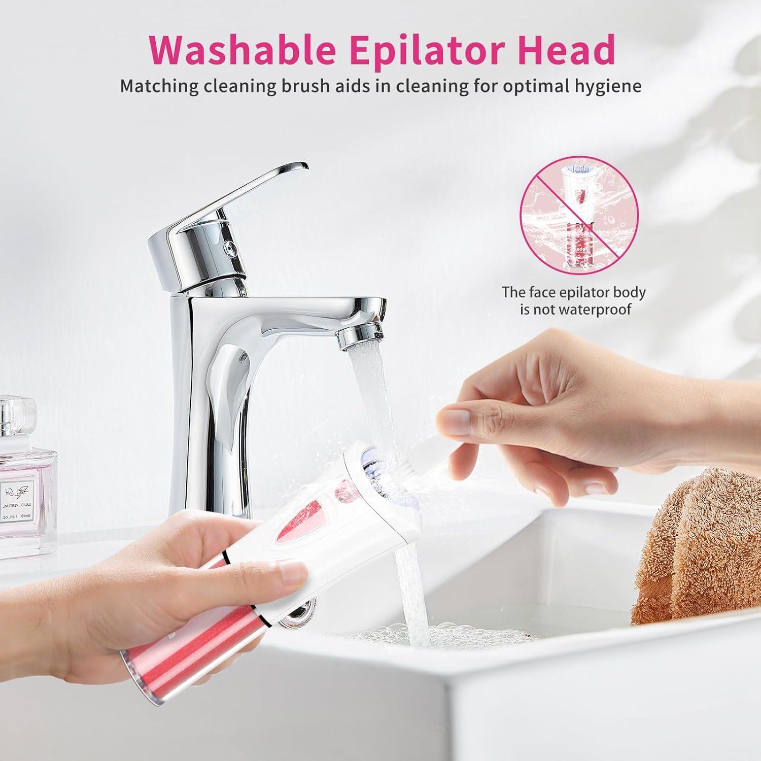 Epilador Facial Inalámbrico Glabrouse con Luz LED - 100g