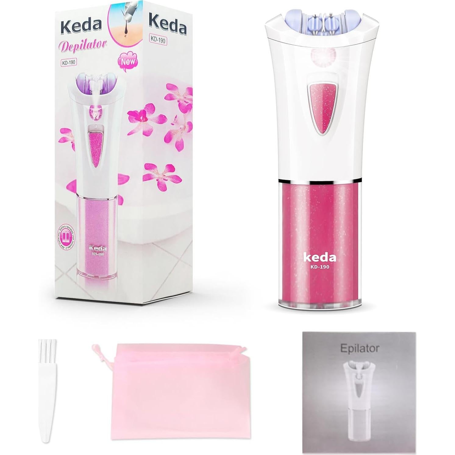 Epilador Facial Inalámbrico Glabrouse con Luz LED - 100g