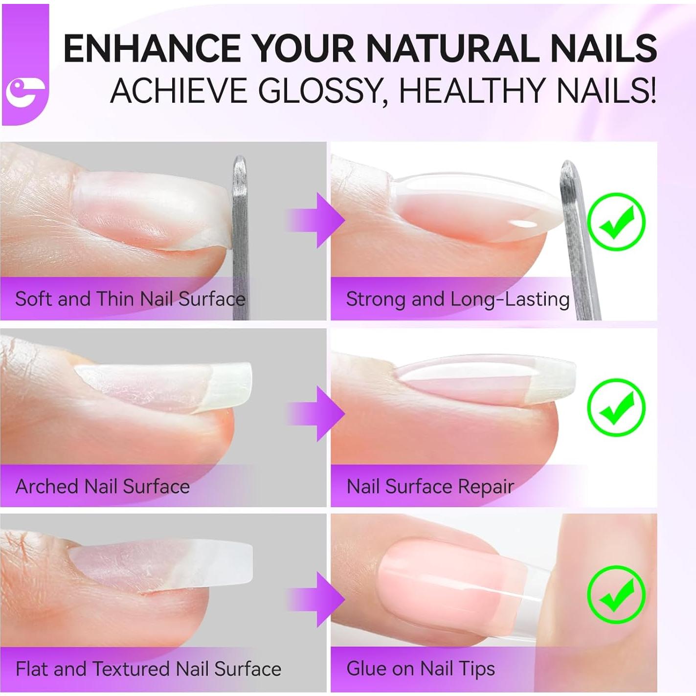 Gelike EC Pro Adhesivo y Fortalecedor de Uñas Nude 6-en-1