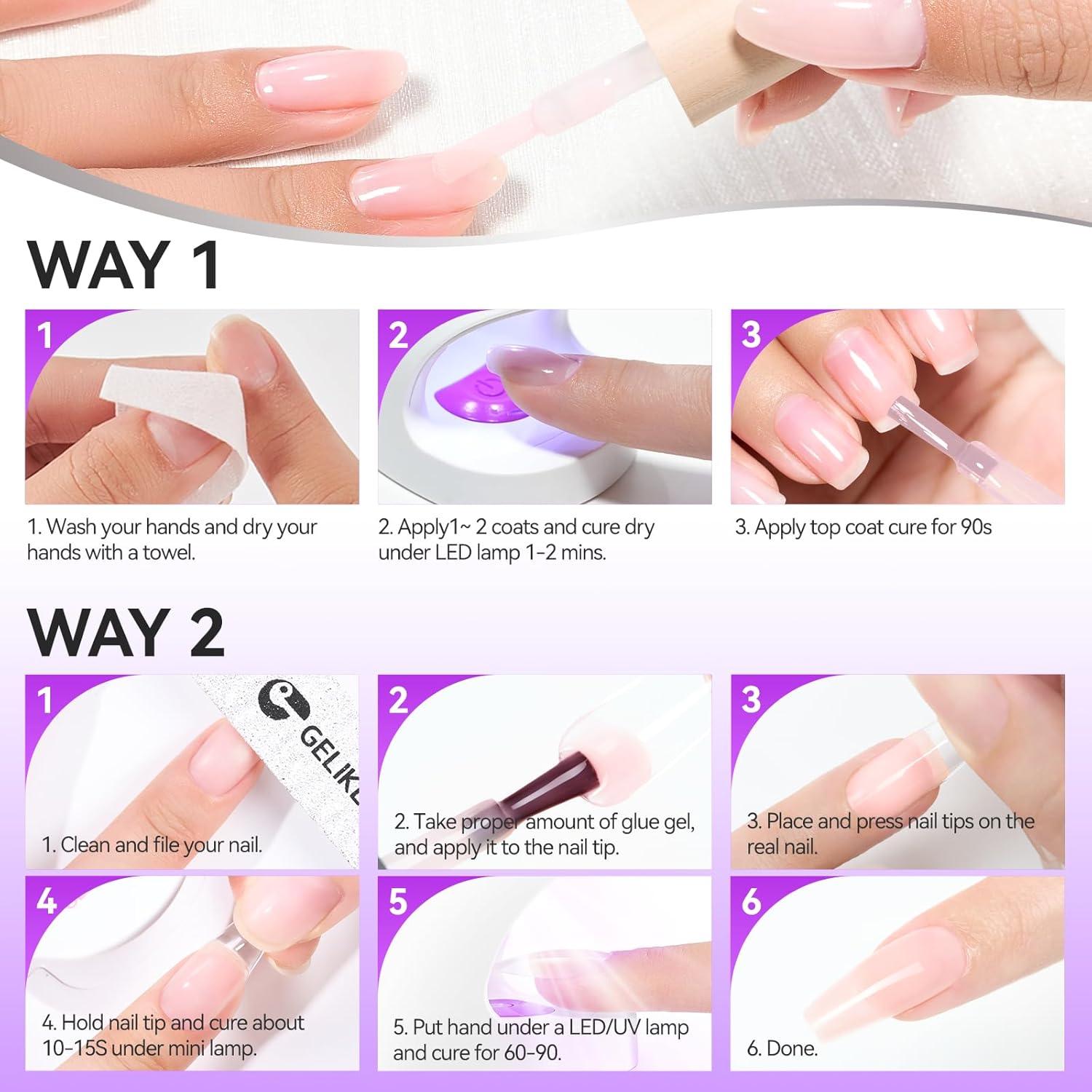 Gelike EC Pro Adhesivo y Fortalecedor de Uñas Nude 6-en-1