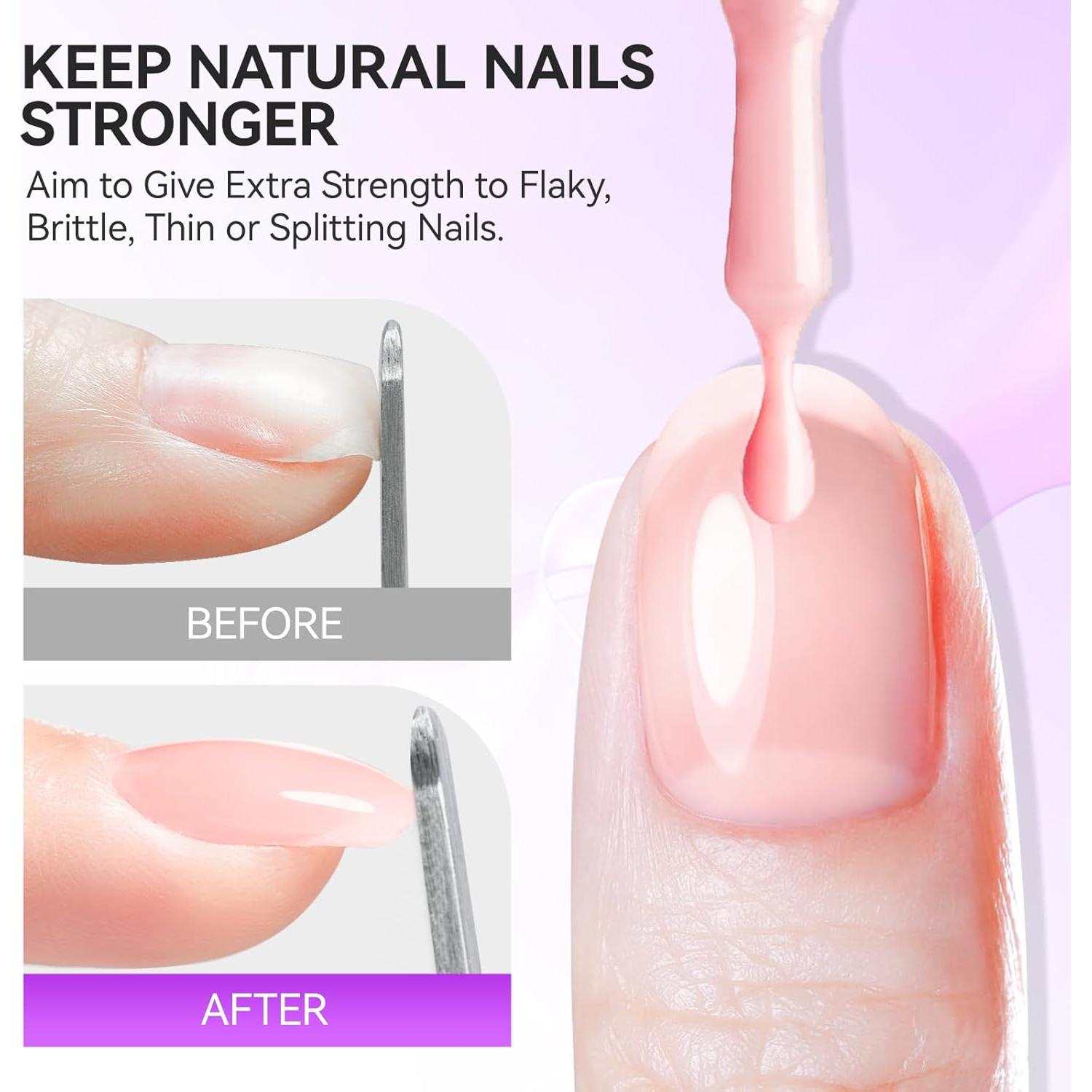 Gelike EC Pro Adhesivo y Fortalecedor de Uñas Nude 6-en-1