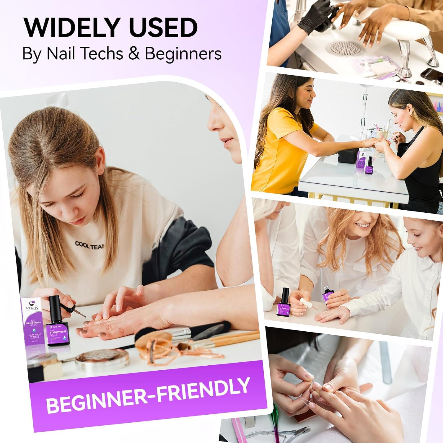 Gelike EC Pro Adhesivo y Fortalecedor de Uñas Nude 6-en-1