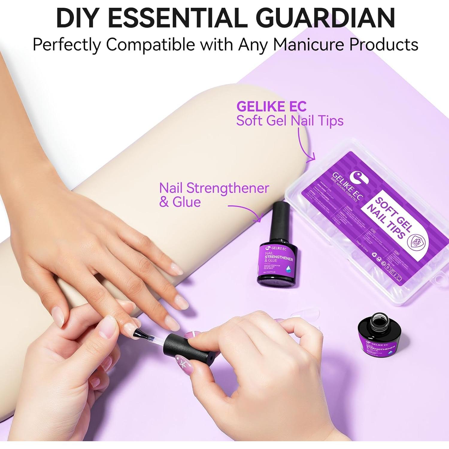 Gelike EC Pro Adhesivo y Fortalecedor de Uñas Nude 6-en-1