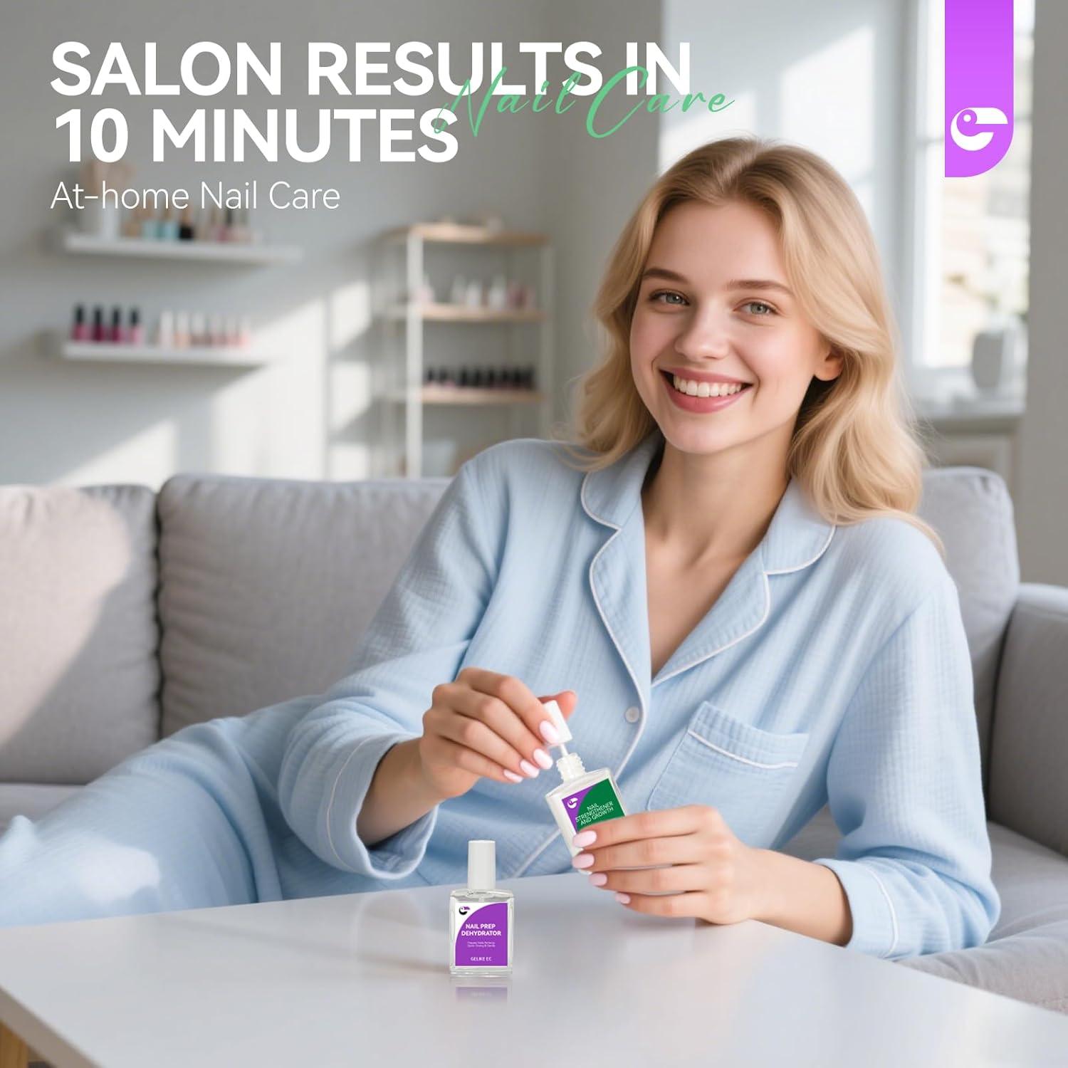 Kit de Tratamiento para Uñas Gelike - Endurecedor y Deshidratador