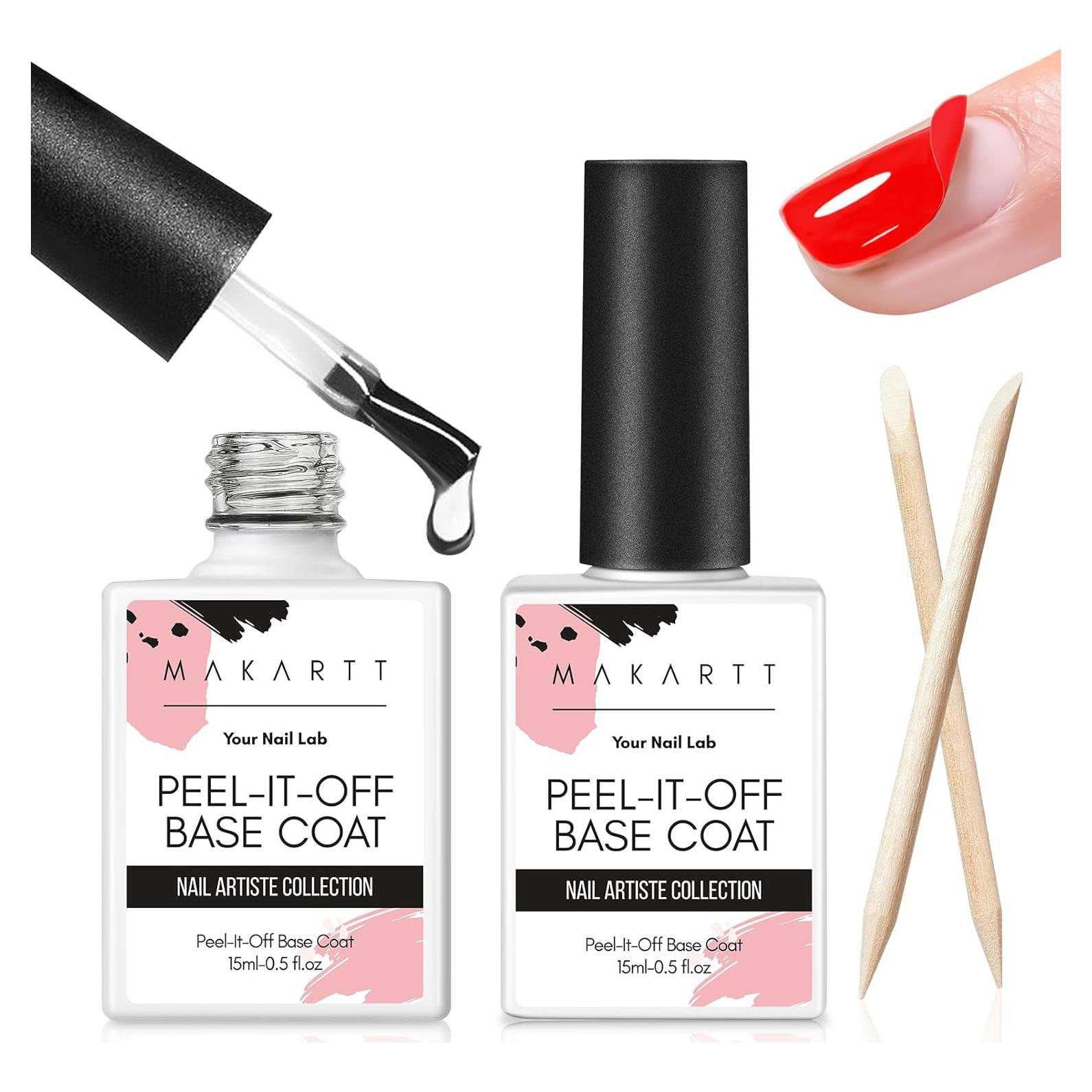 Base Coat Abrible de Gel Makartt 15ml x 2 - Fácil Remoción
