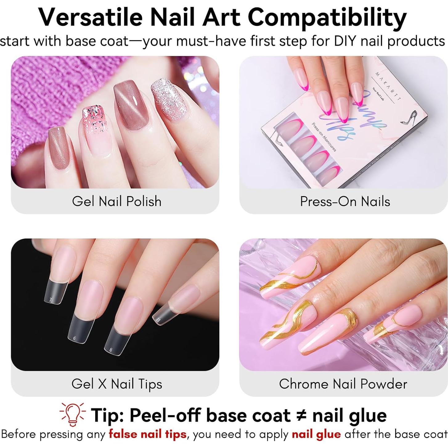 Base Coat Abrible de Gel Makartt 15ml x 2 - Fácil Remoción