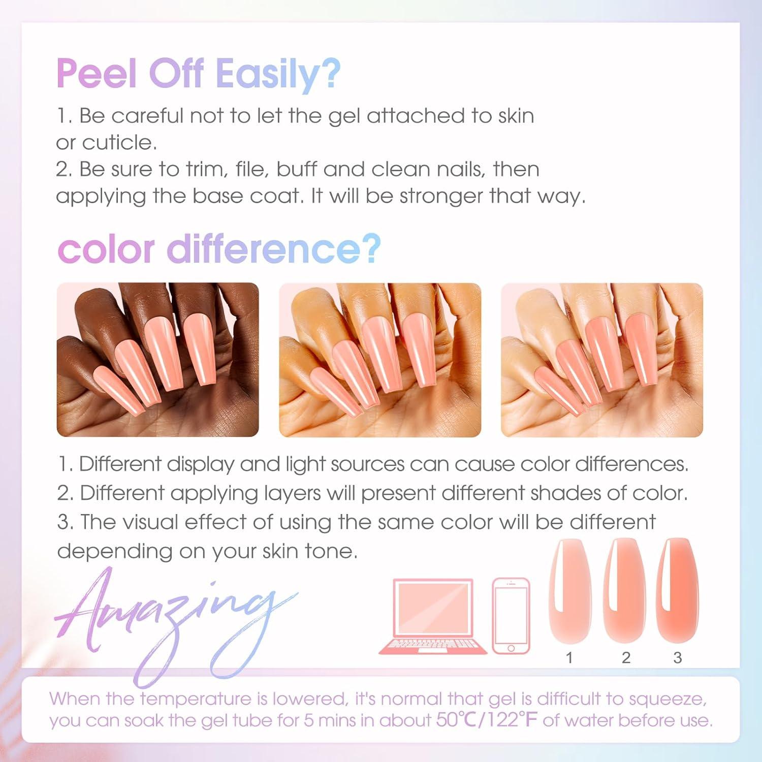 Kit de Gel de Uñas de Polímero ROSALIND 38PCS con Mini Lámpara