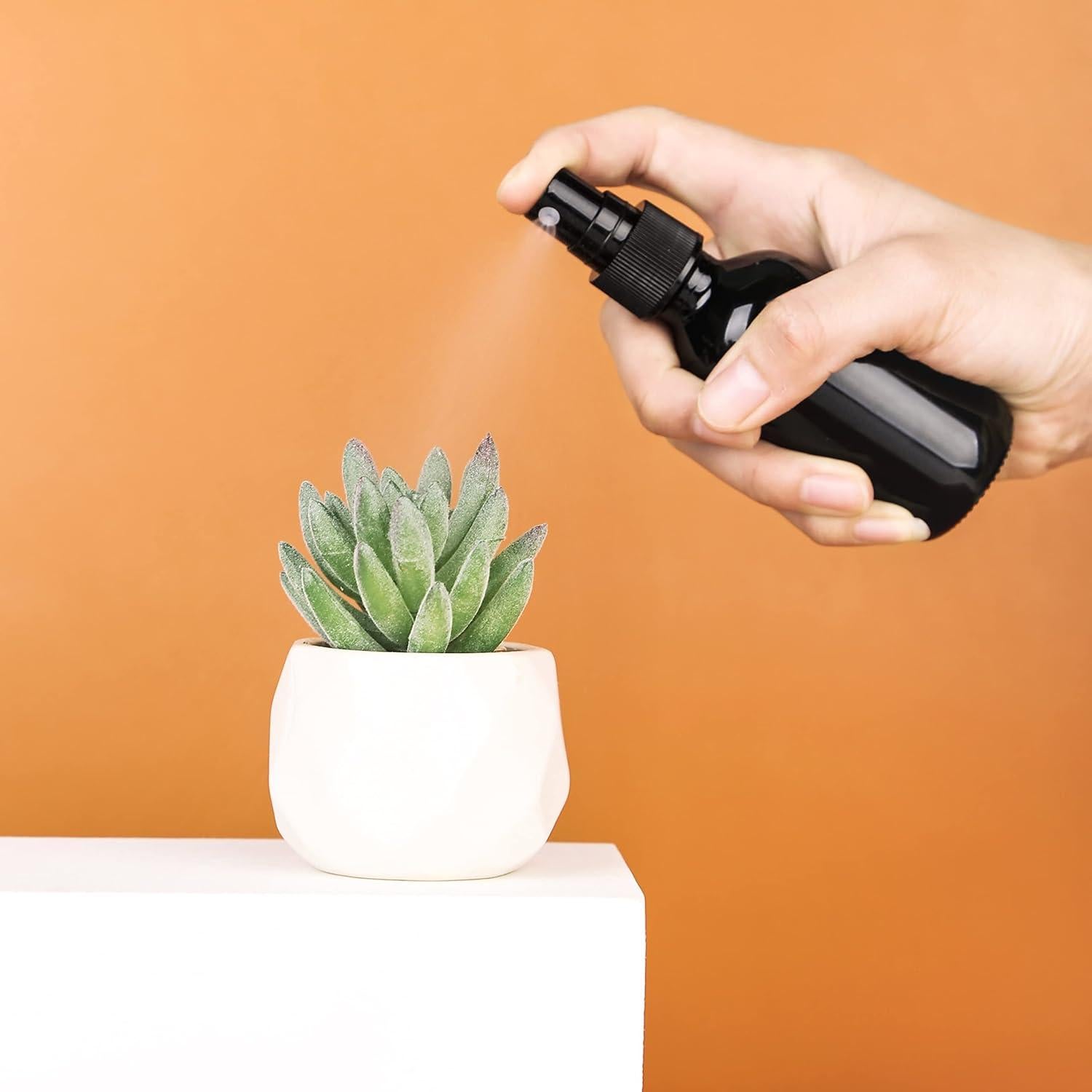 Botellas de Spray de Vidrio YONKAN 60ml UV Negro - Paquete 48