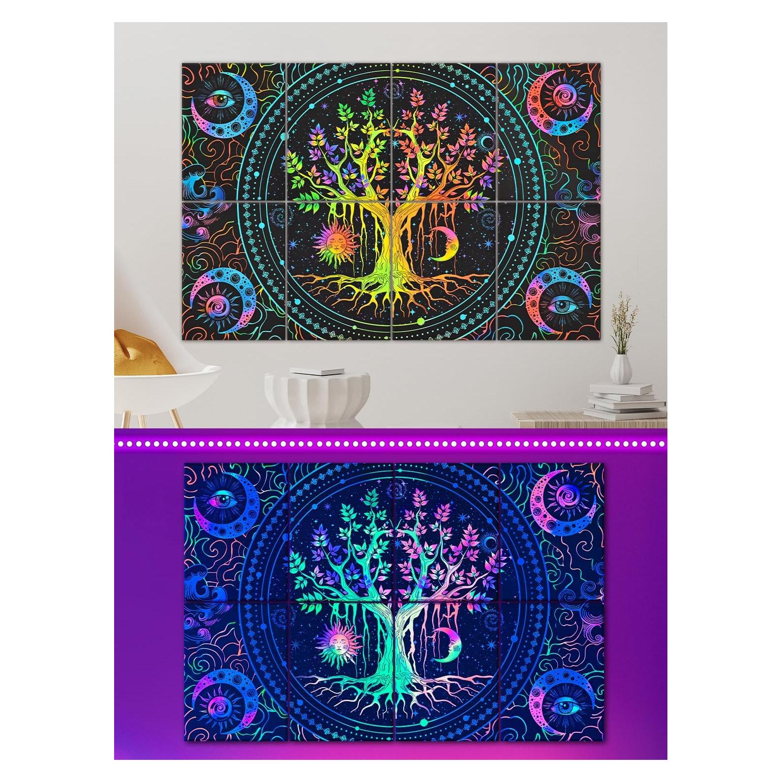 Paneles Acústicos de Arte AtawLege 8 Piezas 121.9x81.3cm UV