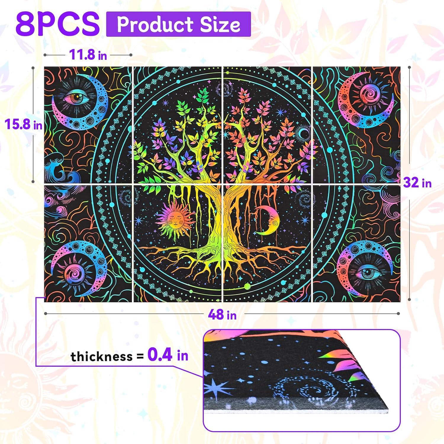 Paneles Acústicos de Arte AtawLege 8 Piezas 121.9x81.3cm UV