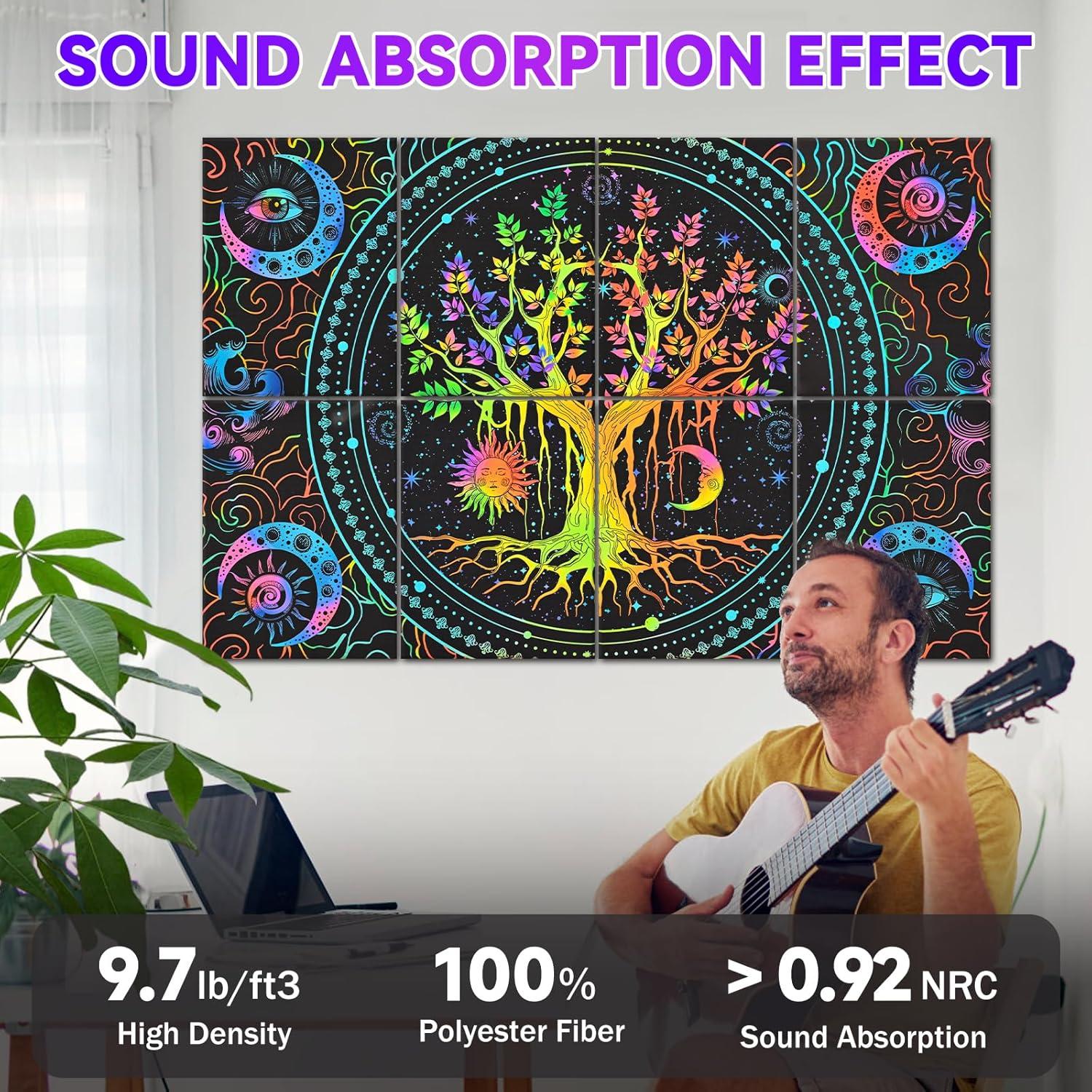 Paneles Acústicos de Arte AtawLege 8 Piezas 121.9x81.3cm UV