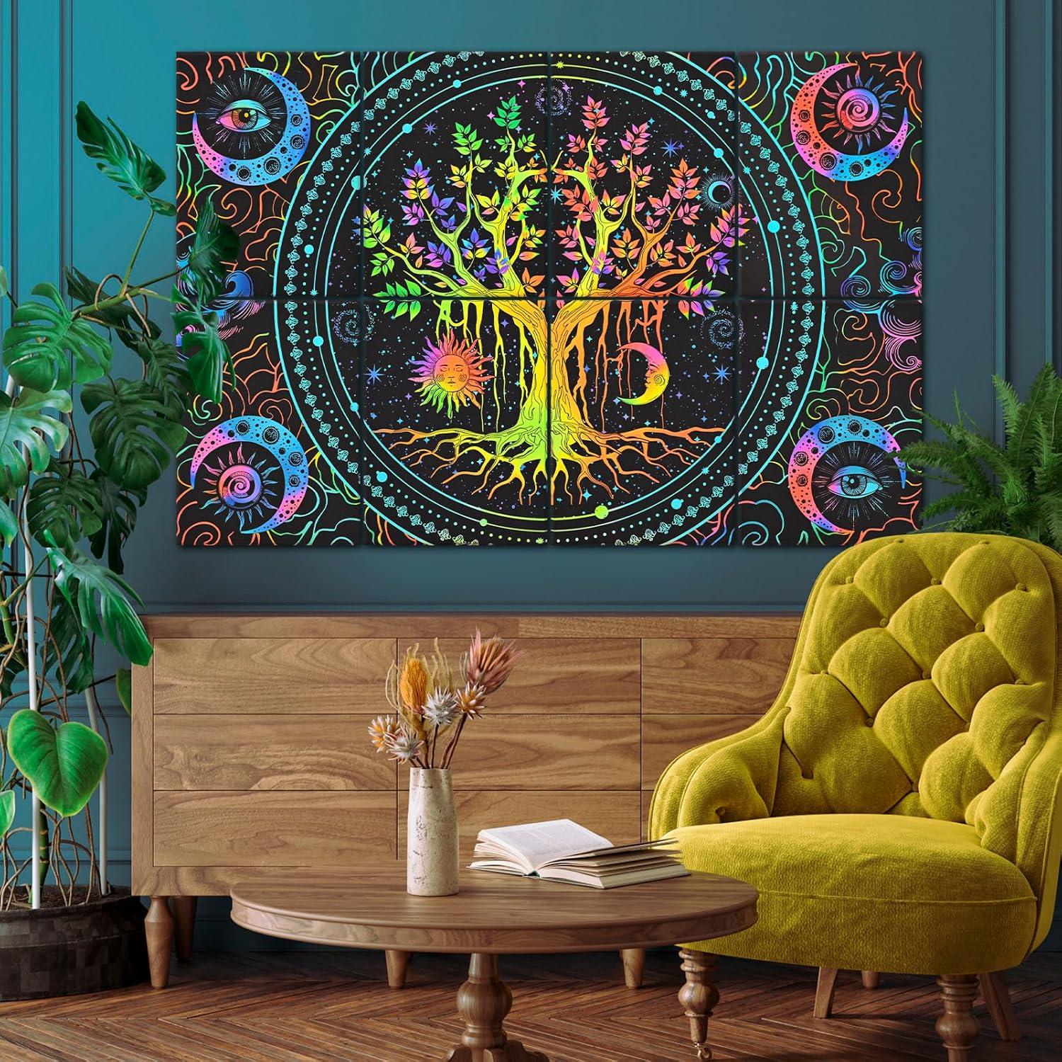 Paneles Acústicos de Arte AtawLege 8 Piezas 121.9x81.3cm UV