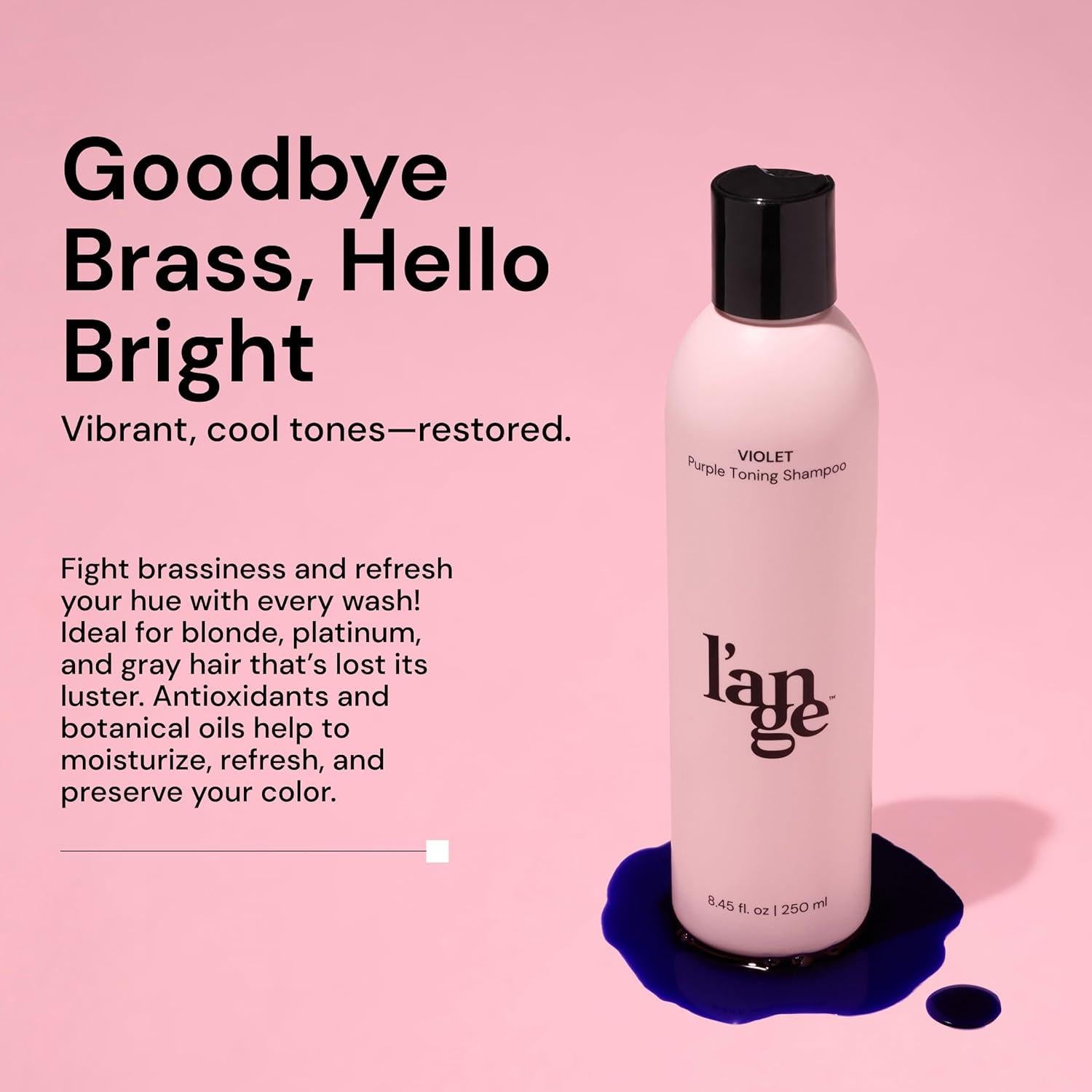 Champú Tonificante Violeta L'ANGE HAIR 240ml - Elimina Cobrizo