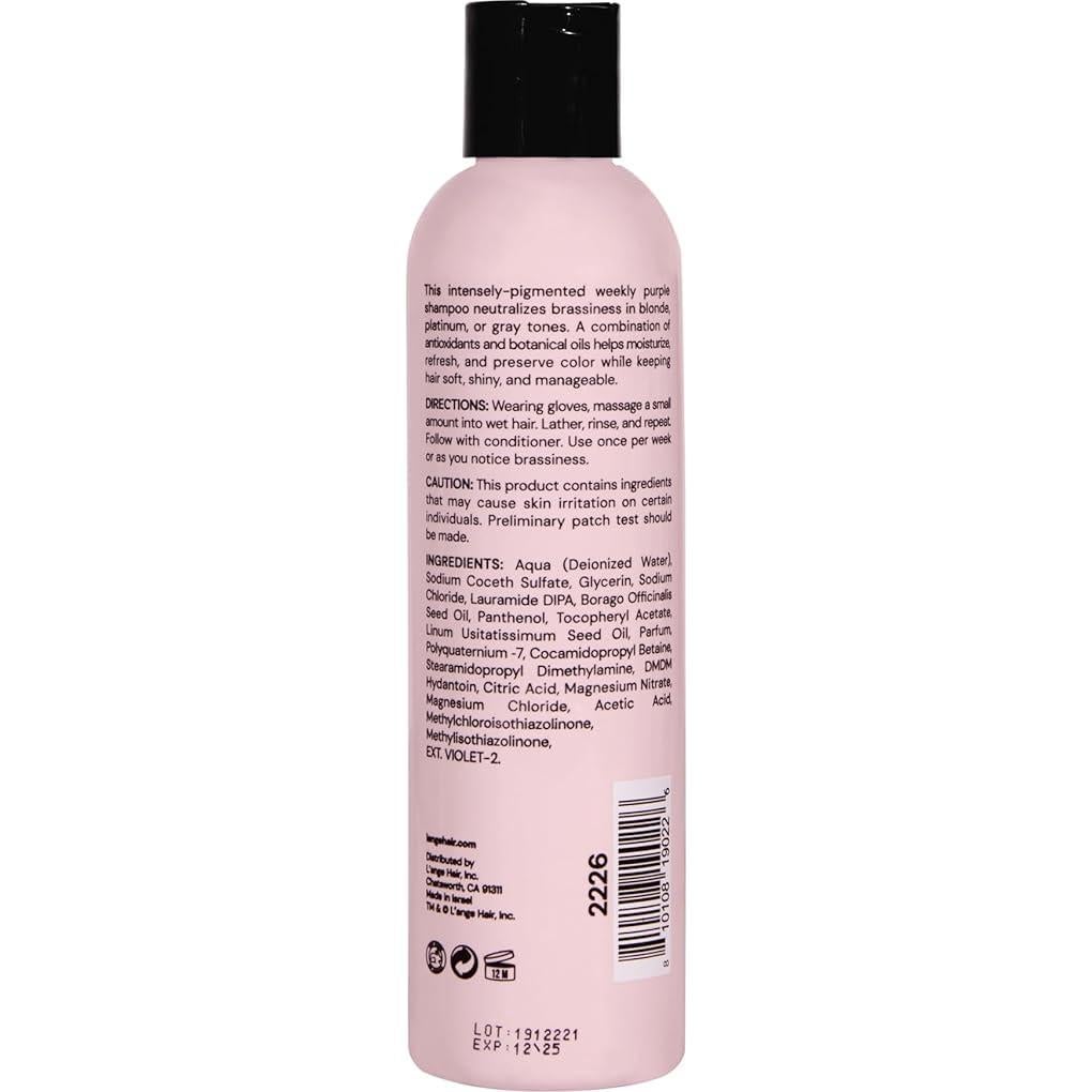 Champú Tonificante Violeta L'ANGE HAIR 240ml - Elimina Cobrizo