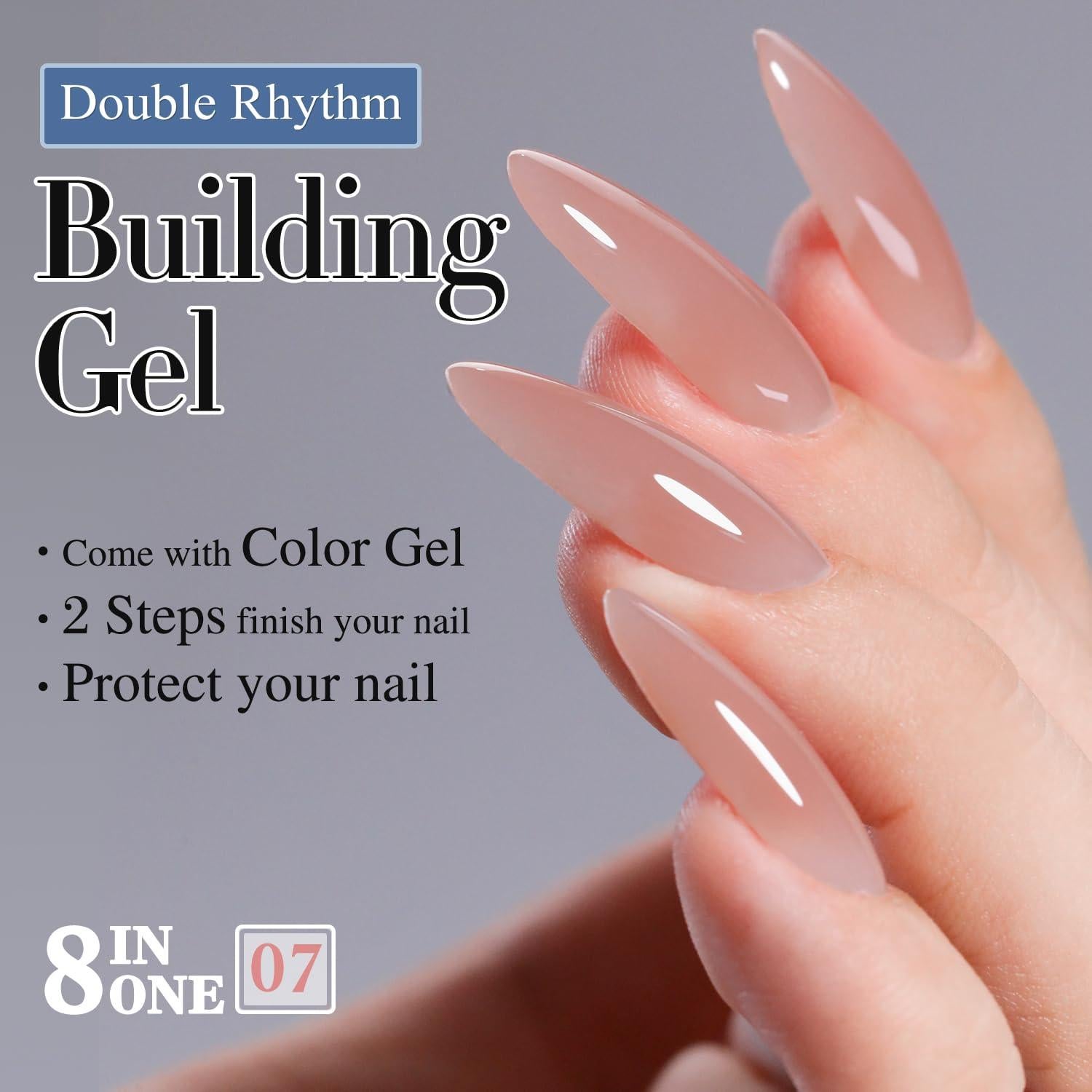 Esmalte de Uñas Gel Doble Ritmo Constructor Nude 15ml