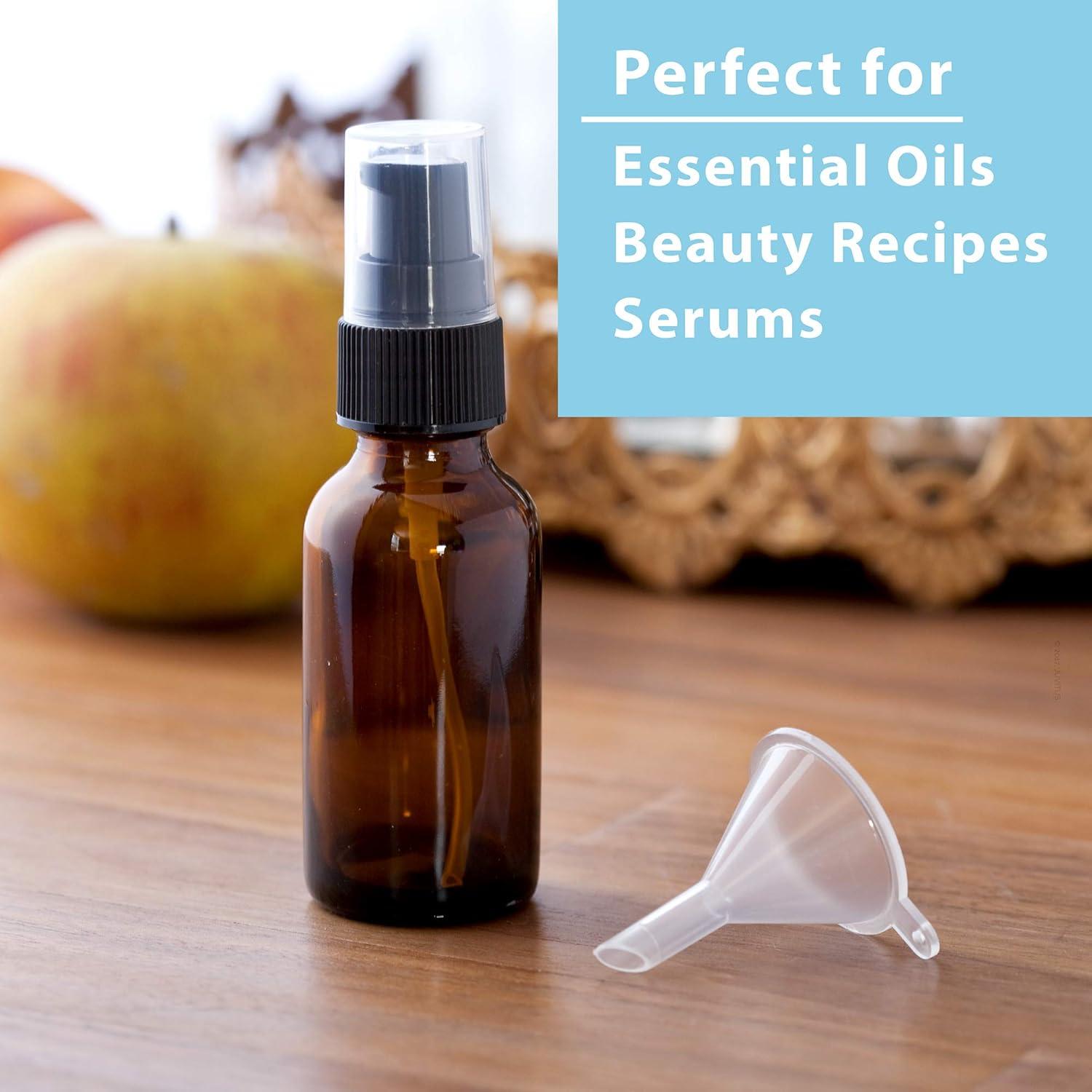 Botellas de Vidrio Ámbar 30 ml JUVITUS con Bomba - Paquete de 12