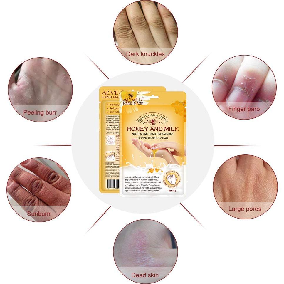 Mascarilla Hidratante para Manos USJBF - 5 Pares Guantes Reparadores