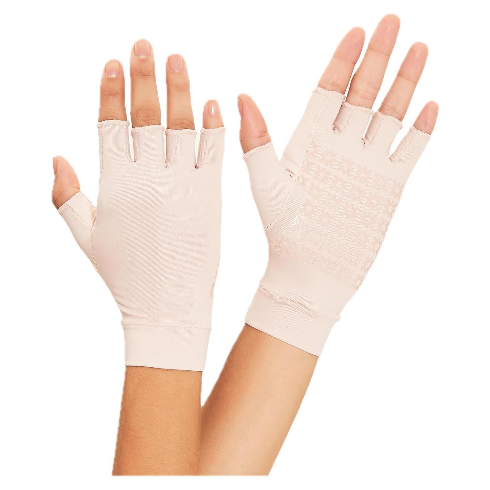 Guantes de Sol Sin Dedos Unisex UPF 50+ Caramelo Claro Pequeño