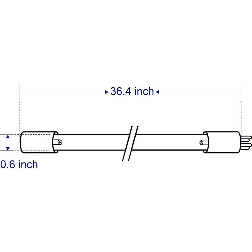 Tubo Germicida UV HQUA OWS-12L 40W 92.5 cm 2 Paquete