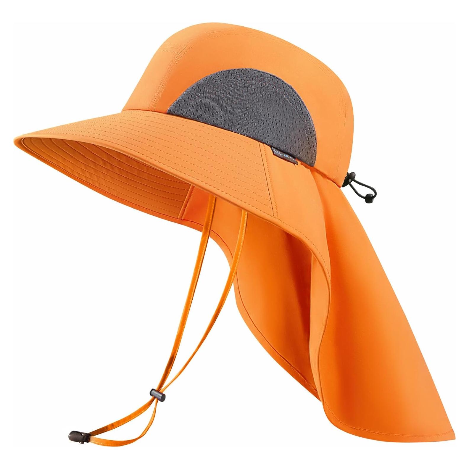 Sombrero de Sol Plegable UPF 50+ UVSAI con Ala Ancha Naranja