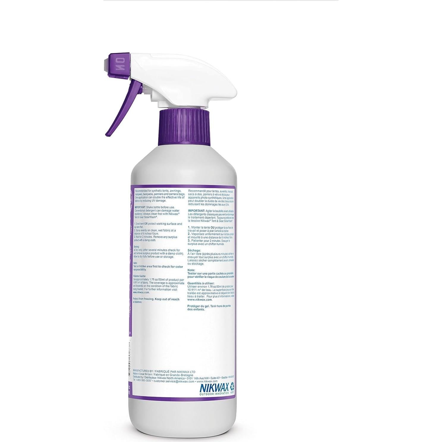 Nikwax Solarproof 500ml - Impermeabilizante para Tiendas