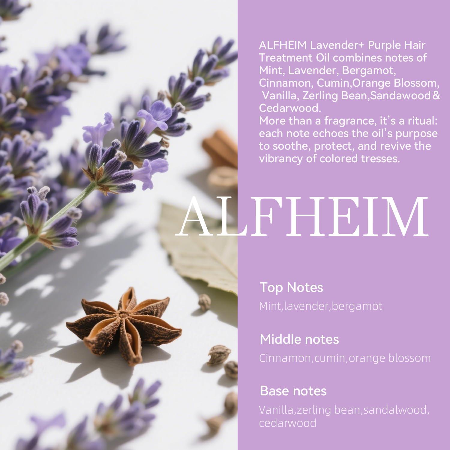 Aceite para Cabello Alfheim Lavanda+ Púrpura 100 ml - Anti-Amarillo
