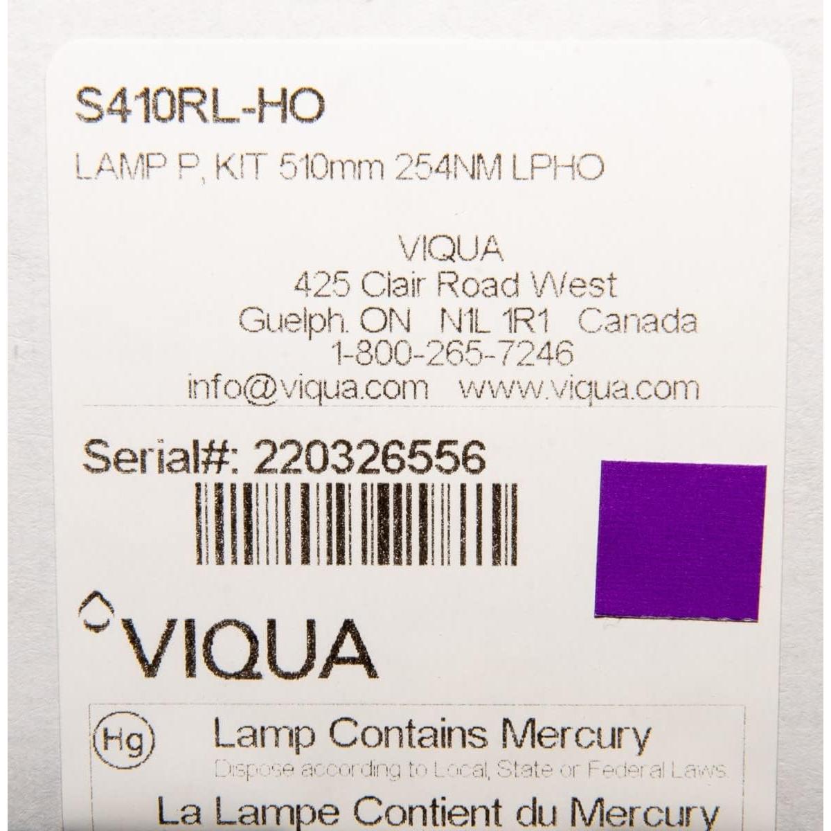 Lámpara UV Viqua S410RL-HO 45W para Sistemas VH410