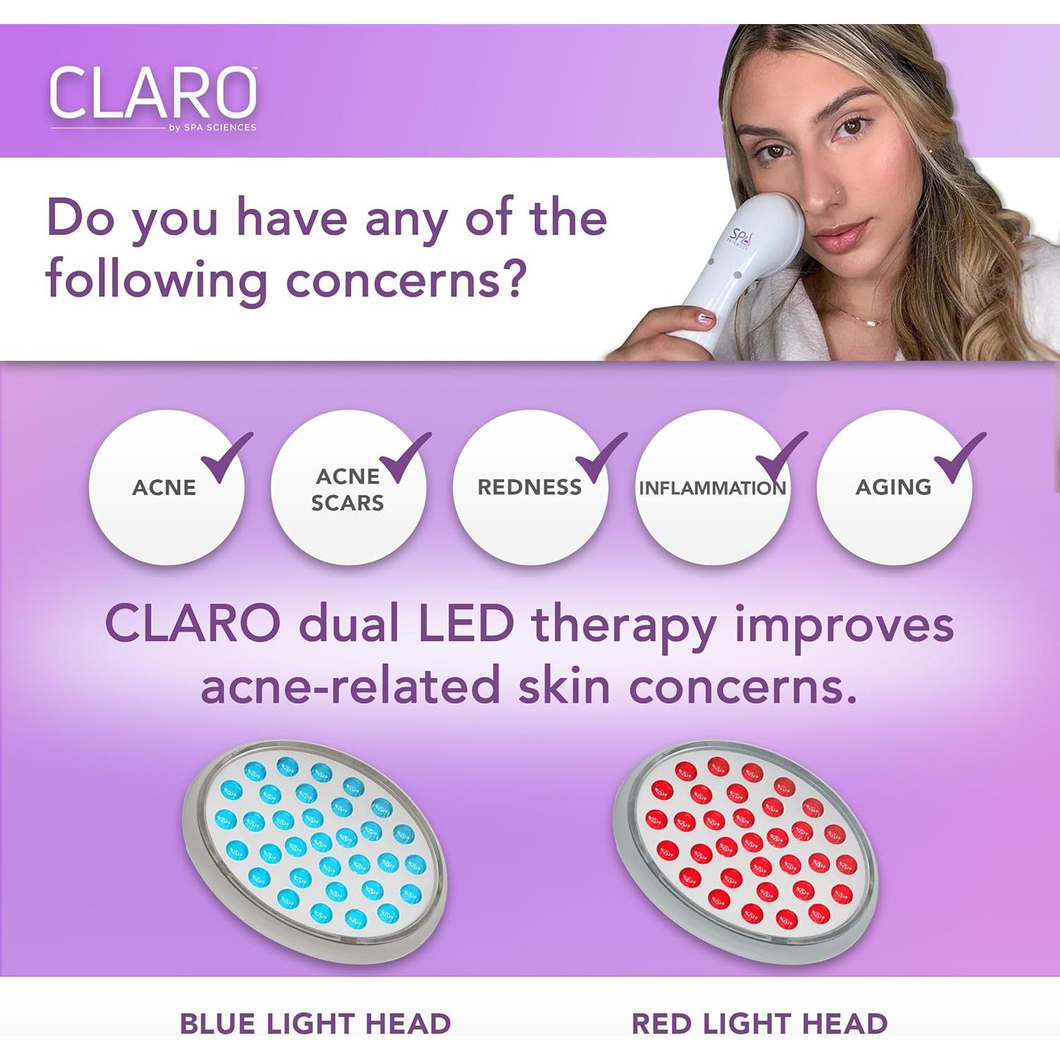 Spa Sciences CLARO Terapia de Luz LED para Acné - Aprobado FDA