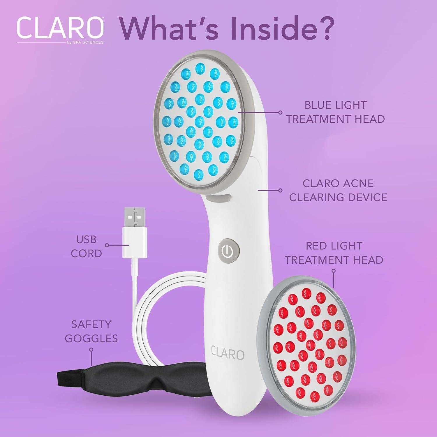 Spa Sciences CLARO Terapia de Luz LED para Acné - Aprobado FDA
