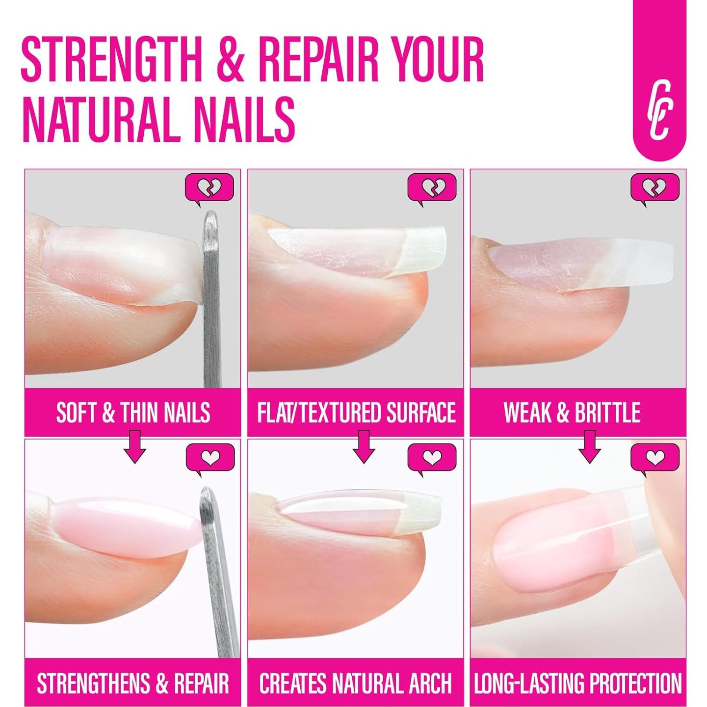 CHUCHU Gel Endurecedor de Uñas Rosa Nude 17.8g - Tratamiento Fuerte