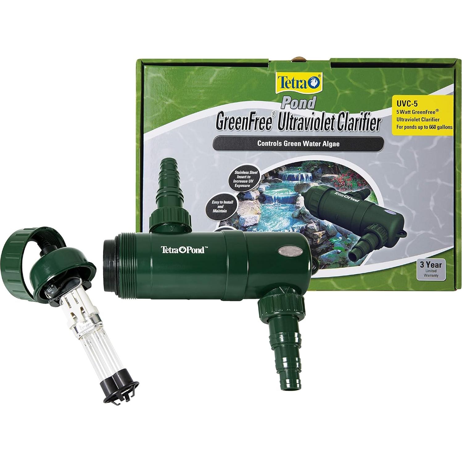 Clarificador UV TetraPond GreenFree 5W para Estanques hasta 2500L