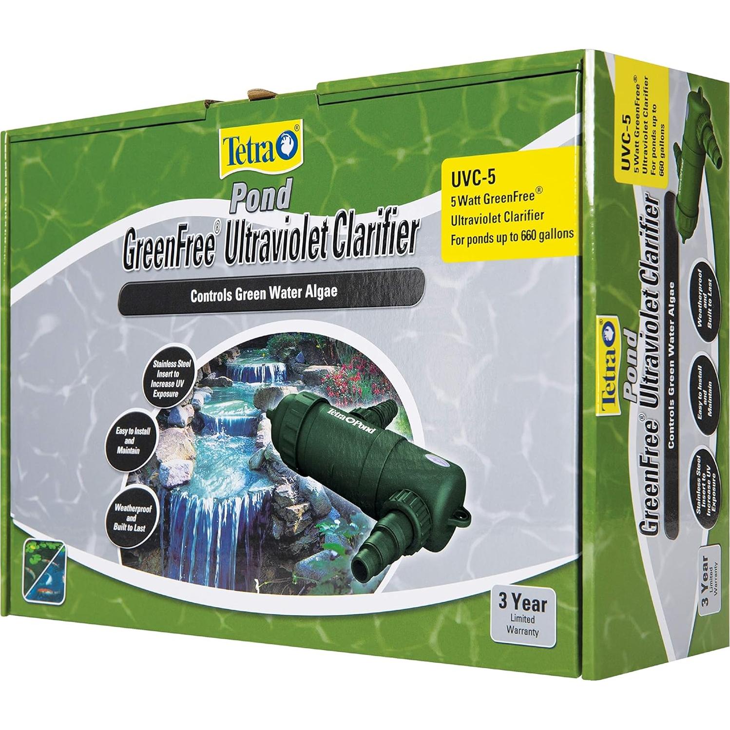 Clarificador UV TetraPond GreenFree 5W para Estanques hasta 2500L