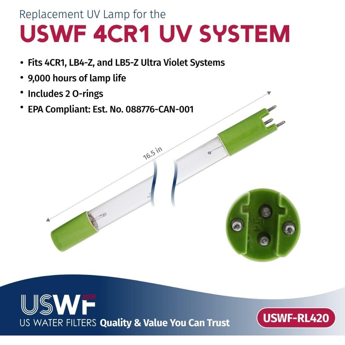 Lámpara UV de Reemplazo USWF RL420 para Tratamiento de Agua