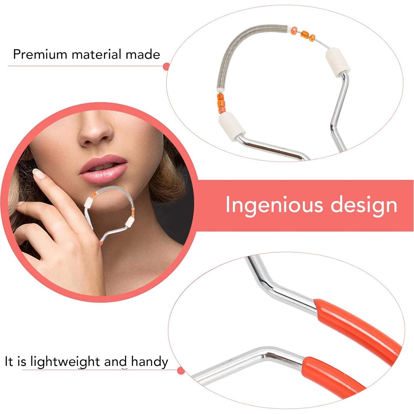 Removedor de Vello Facial de Resorte Agatige 3 Piezas