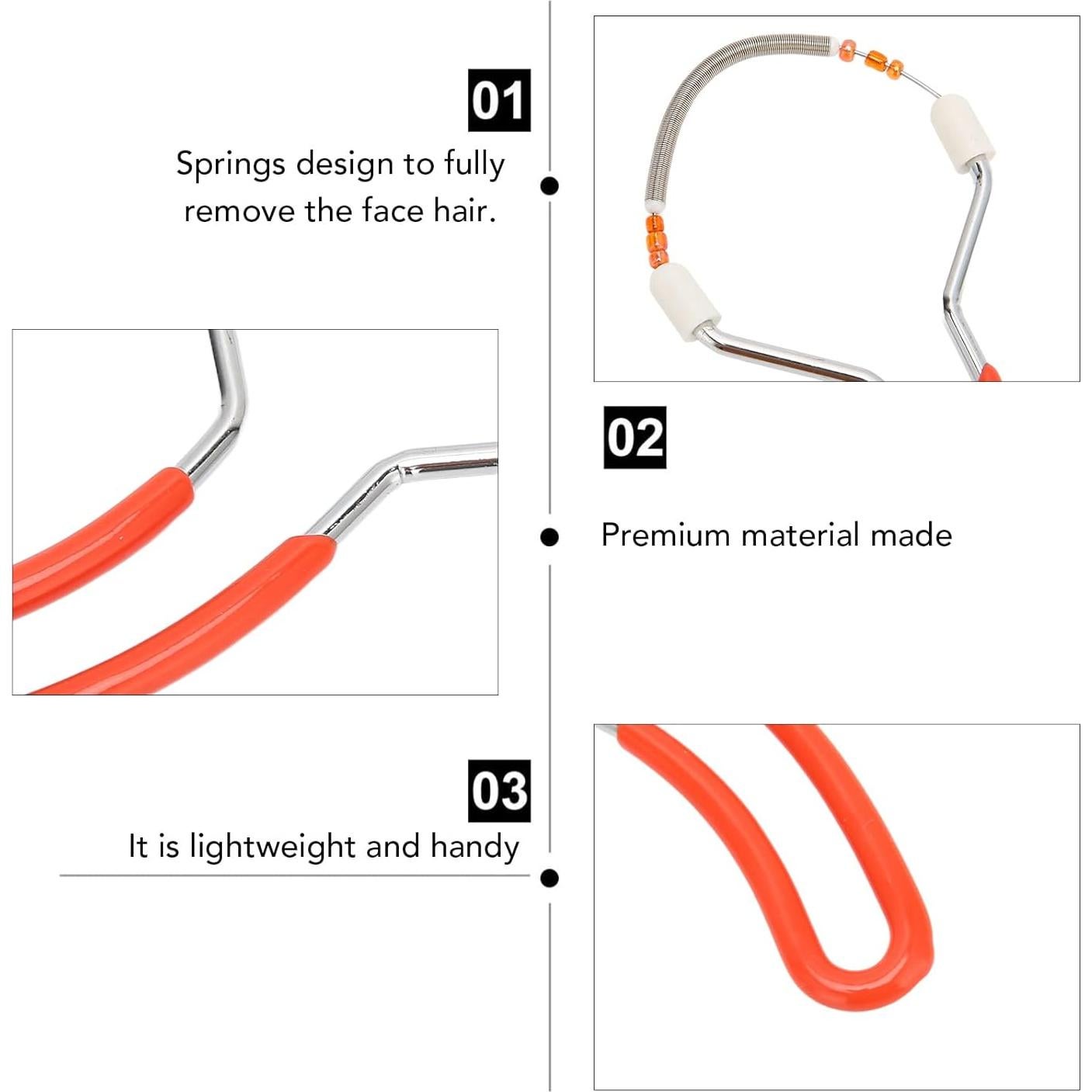 Removedor de Vello Facial de Resorte Agatige 3 Piezas