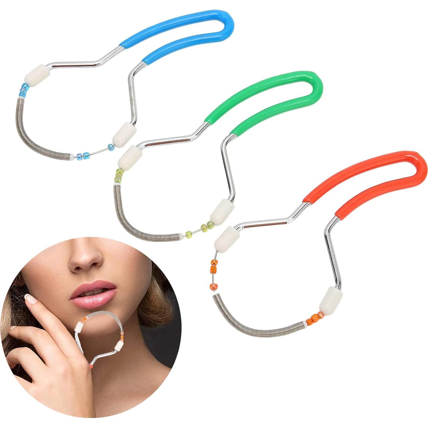 Removedor de Vello Facial de Resorte Agatige 3 Piezas
