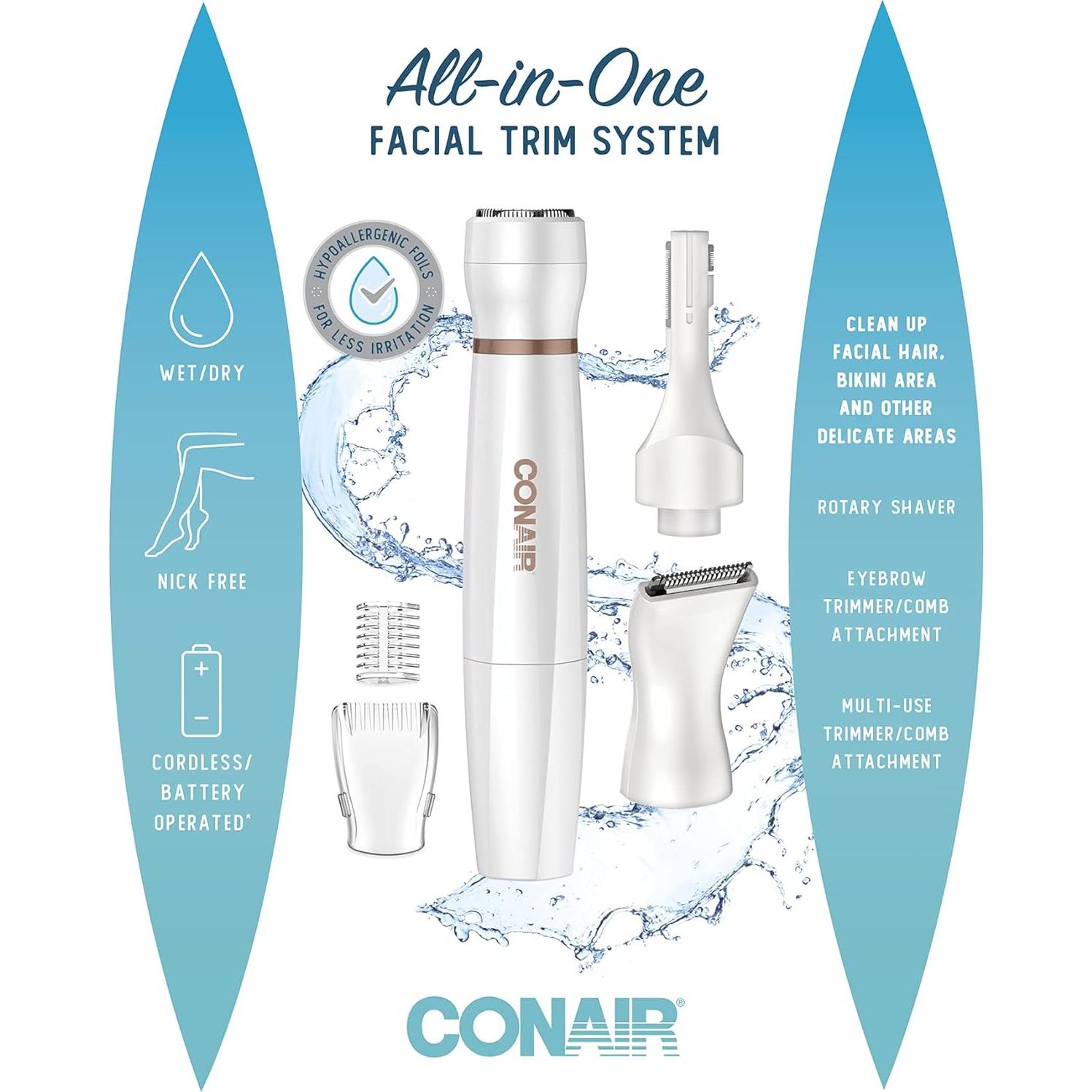 Recortadora Facial Todo-en-Uno Conair LT85N 5 Accesorios
