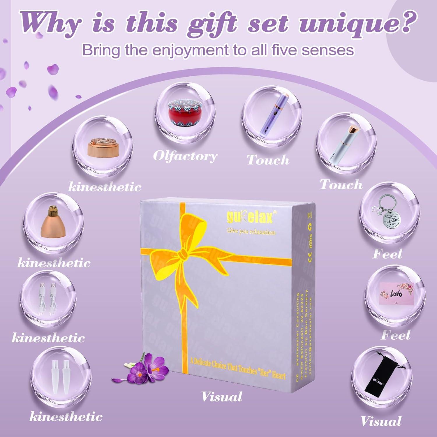 Removedor de Vello Facial Eléctrico Gurelax 2-en-1 Set Regalo