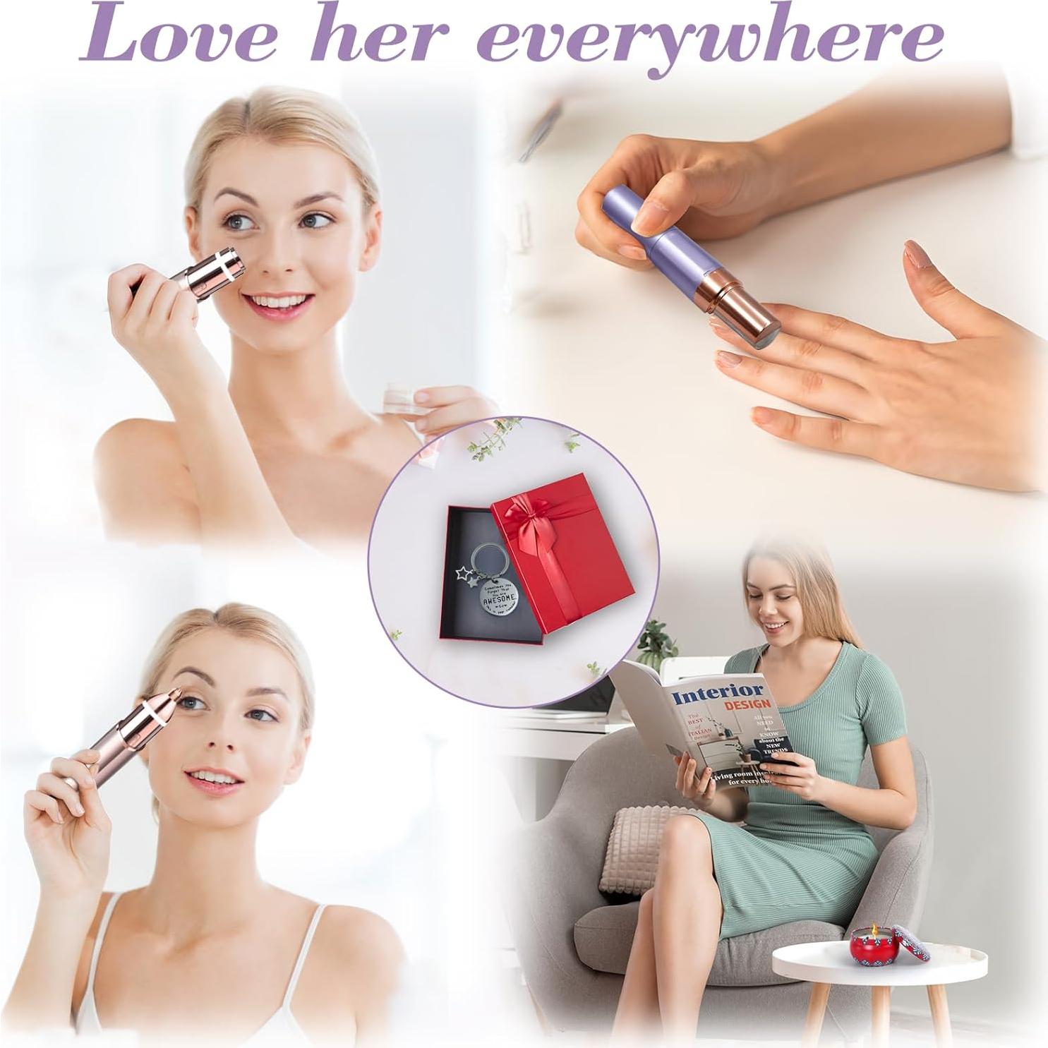 Removedor de Vello Facial Eléctrico Gurelax 2-en-1 Set Regalo